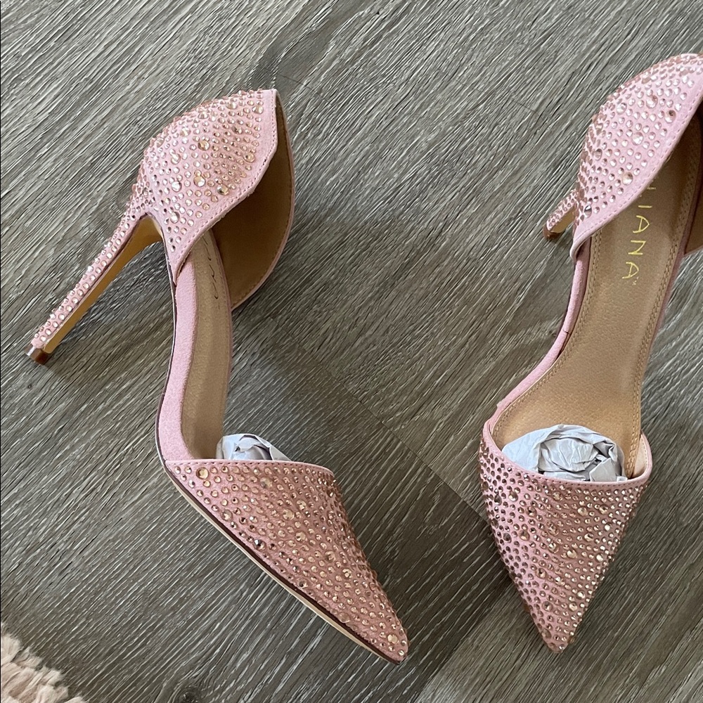 Liliana Pink Crystal-Embellished Pointed-Toe D'Orsay Flats - Picture 5 of 13